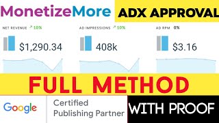 Free Adx Approval  How To Get Approval From Monetizemore  Free Google Adx Approval [upl. by Fem]