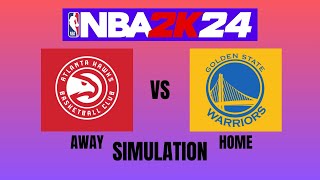 NBA 2k 24 Full Match  Atlanta Hawks vs Golden State Warriors  Simulation [upl. by Nylesaj]