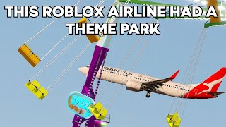 THIS ROBLOX AIRLINE HAD A THEME PARK Qantas Flight Review [upl. by Llerraj]