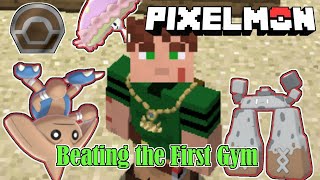 Beating the Rock Type Gym in Pixelmon on my FIRST TRY Pocket Pixels Server [upl. by Inez]