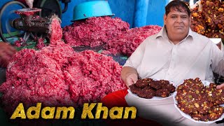 How is The Most Famous Chapli Kabab Made  Adam Khan Chapli Kabab [upl. by Drazze]