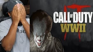 WATCH PENNYWISE VOICE TROLLING ON CALL OF DUTY WW2  REACTION [upl. by Kassandra228]