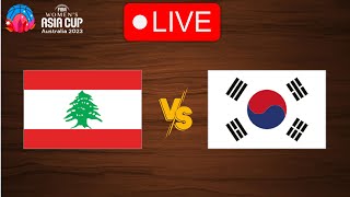 🔴 Live Lebanon vs Korea  FIBA Womens Asia Cup 2023  Live Play By Play Scoreboard [upl. by Ahsinwad806]