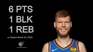 Davis Bertans 6 pts 1 blk 1 reb vs Hawks  March 23 2024 [upl. by Josefa]