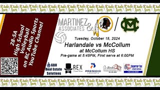 Volleyball Harlandale vs McCollum at McCollum HS 101524 [upl. by Aisinoid187]