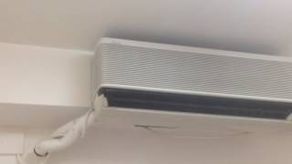 Vintage Rasonic brand  mini split type air conditioner in an education center classroom [upl. by Enidan]