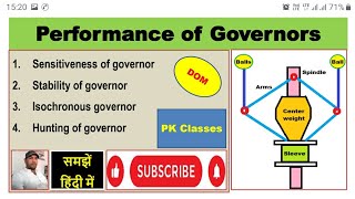 Sensitiveness stability isochronous and hunting of governor [upl. by Nosirrag]