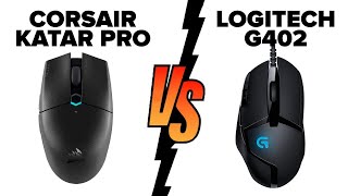 Corsair KATAR PRO Wireless vs Logitech G402 Hyperion Fury  Which Mouse is Better [upl. by Ila]