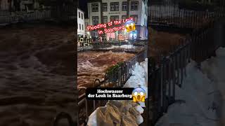 Hochwasser der Leuk in SaarburgFlooding in Saarburg flooding hochwasser saarburg [upl. by Ilise]