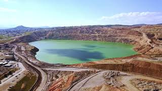 Berkeley Pit From The Air Drone Footage from Butte MT [upl. by Oedama]