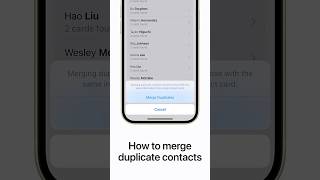 How to merge duplicate contacts on your iPhone or iPad  Apple Support [upl. by Kamal]