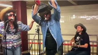 Miley Cyrus and Jimmy Fallon Surprise NYC Subway Performance mileycyrus jimmyfallon [upl. by Naeruat324]