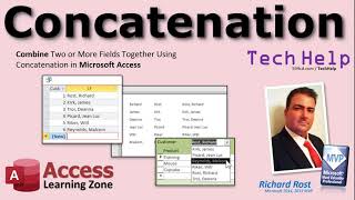 Combine Two or More Fields Together Using Concatenation in Microsoft Access [upl. by Aihsetan555]