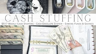 Cash Stuffing 517  Weekly Cash Stuffing  Cash Envelope System  Sinking Funds amp Savings [upl. by Banyaz]