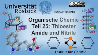 Organische Chemie Teil 25 Thioester Amide und Nitrile [upl. by Zeculon156]