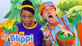 Blippis Spooky Dino Egg Game for Halloween  Blippis Playdate  Educational Videos for Kids [upl. by Ailegave]