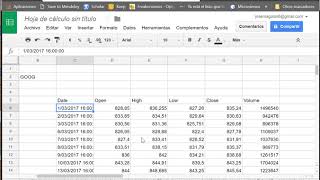 Google Finance II datos históricos [upl. by Barbee692]