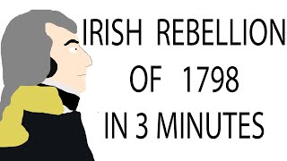 Irish Rebellion of 1798  3 Minute History [upl. by Dulcea]