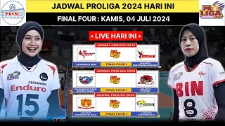 Jadwal Proliga 2024 Hari ini  Kamis 4 Juli 2024  Final Four Proliga 2024  Live MojiTv [upl. by Lainad65]