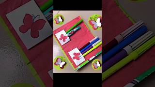 Pencil Case Craft Easy papercraft diy gelagela handmade paper handicraft butterfly shorts [upl. by Mufi445]