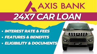 Axis Bank Car Loan  Zero Down payment Car Loan  Axis Car Loan Interest Rates 2024 [upl. by Radford]