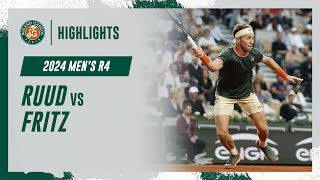 Ruud vs Fritz Round 4 Highlights  RolandGarros 2024 [upl. by Findlay414]