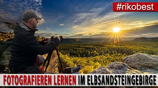 Fotografieren lernen  mega Sonnenuntergang amp Langzeitbelichtungen  Workshop Elbsandsteingebirge [upl. by Odom]