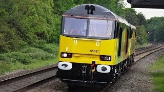 Colas Rail Class 60 60087 amp Class 86 86701 0Z42 passing Tamworth 2nd June 2014 [upl. by Hanaj]