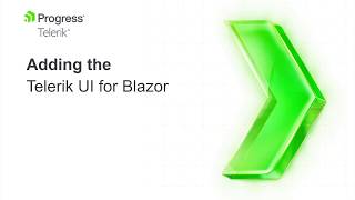 Adding Telerik UI for Blazor to an Existing Blazor Project [upl. by Annahpos279]