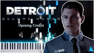 Opening Credits Detroit Become Human 【 PIANO TUTORIAL 】 [upl. by Gnirps]