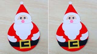 Christmas greeting card making ideas  DIY Merry Christmas card easy  Christmas Santa Claus making [upl. by Wilde]