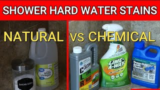 Remove Hard Water Stains in the Shower  Surprising Results  11 Cleaners Tested [upl. by Silverts]