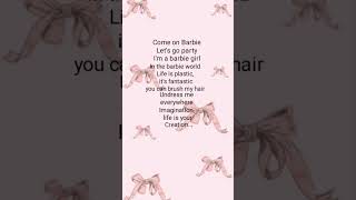 Barbie Girl lyrics lyrics songlyrics music shortsfeed bestsong song shorts [upl. by Otinauj]