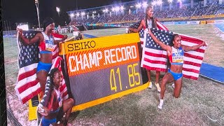 4x100 Meters Women FINAL  World Athletics Relays Championship Bahamas 2024  Day 2  May 52024 [upl. by Hameean]