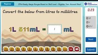 Conversion of metrics  Litres to millilitres  Math Explanation [upl. by Nicolette]