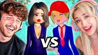 Celebrity Costume BATTLE vs CAYLUS in Dress to Impress [upl. by Chandra315]