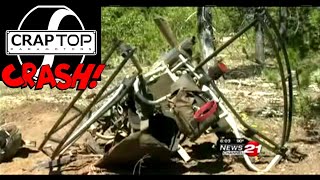 Paramotor Crash on Flat Top Paramotor Pilot Seriously Injured Engine FAILED [upl. by Hilliary591]