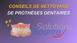 Conseils de nettoyage de vos prothèses dentaires par Stefka Popova  Denturo  Solutions Sourire [upl. by Arries]