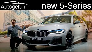 new BMW 5Series Facelift FULL REVIEW M Sport driving 545e PHEV 2021  Autogefühl [upl. by Ydieh]