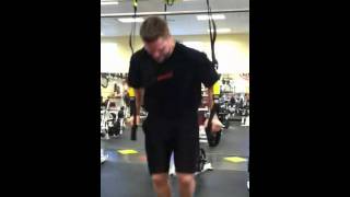 Matt OBrien CSCS does TRX dips [upl. by Llerdnam]