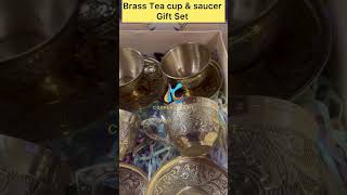 Brass Tea Cup amp saucer set  Gift Hamper  Copper Expert [upl. by Eisseb]