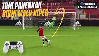 SKILL VIRAL  PANENKA PENALTY KICK GAMPANG BANGET DI PES EFOOTBALL 2022 2023 [upl. by Eylloh]