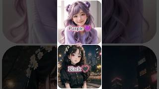 Purple 💜 Vs black 🖤chooseyouroutfit subscribe makeuptrends youtubeshorts viralvideo [upl. by Lucho]