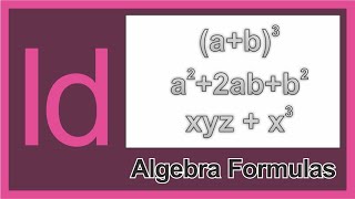 Indesign Tutorial  How to type algebra formulas in InDesign using Grep styles [upl. by Holms]