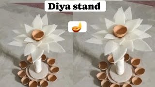 Beautiful Diya Stand 🪔2024  Diwali craft ideasDiwali Craft Diwali DecorationCrafterSoni01 [upl. by Annig367]