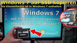 Windows 7 Festplatte auf SSD oder HDD klonen ohne Extrasoftware [upl. by Lisan347]