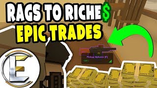 EPIC TRADES  Unturned Roleplay Rags to Riches 33 [upl. by Amersham]