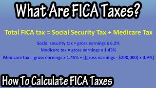 What Is And How To Calculate FICA Taxes Explained Social Security Taxes And Medicare Taxes [upl. by Ellekcim]