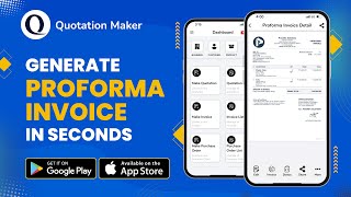 How to create Proforma Invoice in mobile app  Quotation Maker App For Android  iPhone  Quotation [upl. by Trevor902]
