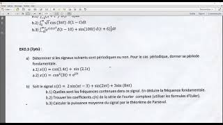 Examen théorie du signal université de Blida 1 2017 [upl. by Eiramnaej]